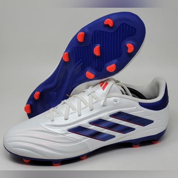 Adidas Soccer Cleats Men’s Size 12 Copa Pure 2 League FG IG6408 White Blue NEW - Picture 1 of 12